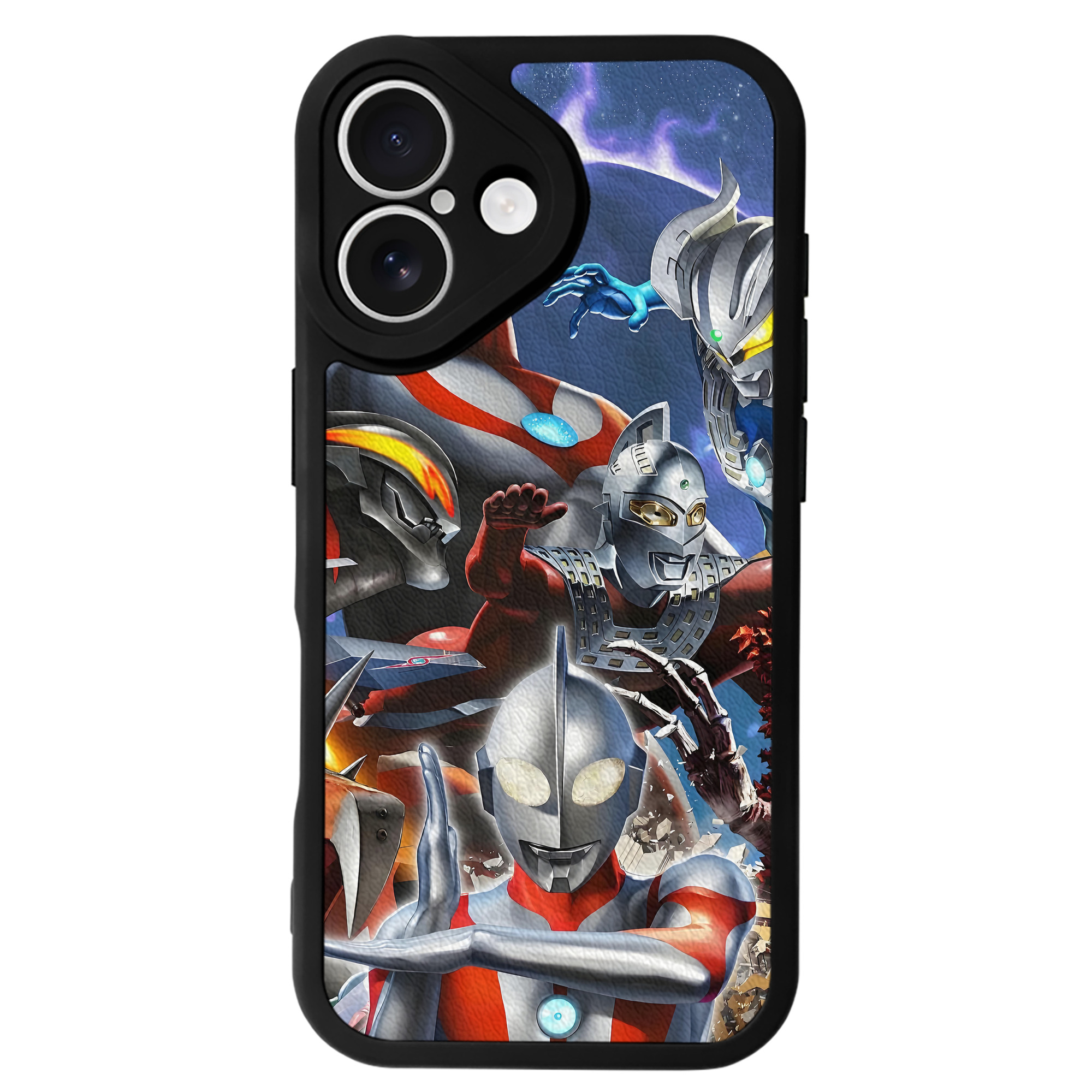 （画像用） ウルトラマン Ultraman 【iPhone 16シリーズ対応】シリコンスマホケース（レザー調） 材質：シリコン